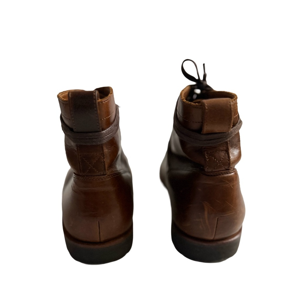 J. CREW Kenton Brown Leather Cap Toe Boots Sz 11 -Rugged Utility & Refined Style - Picture 11 of 11